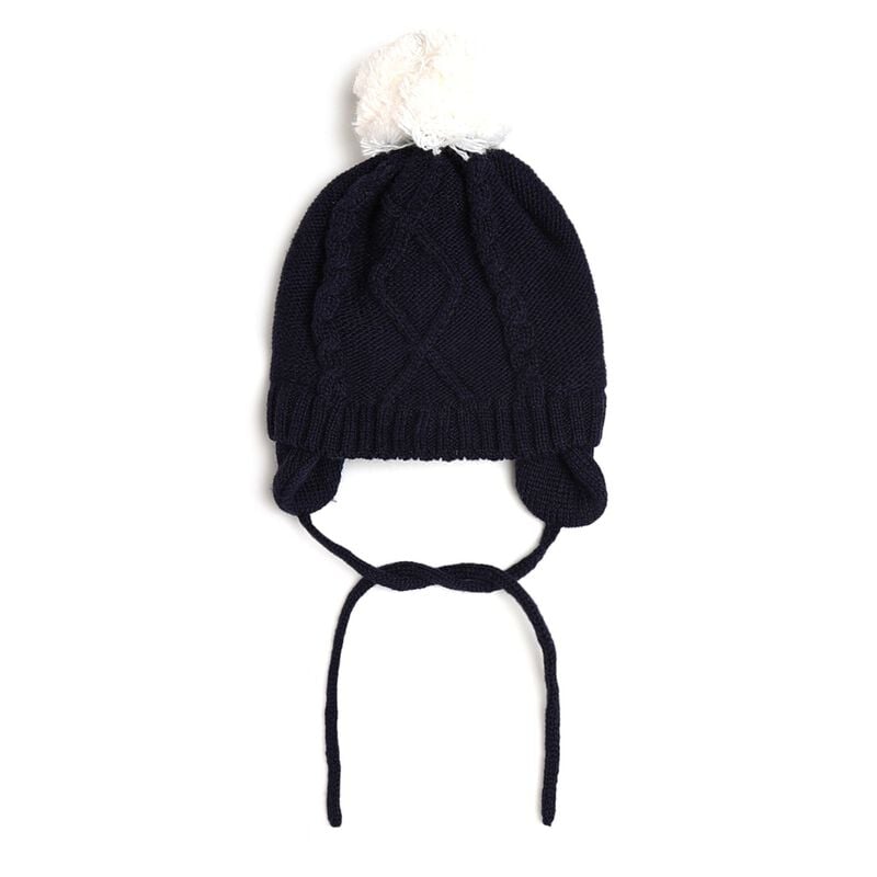 Boys Dark Blue Cap with Scarf image number 1